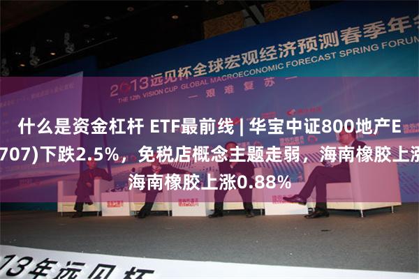 什么是资金杠杆 ETF最前线 | 华宝中证800地产ETF(159707)下跌2.5%，免税店概念主题走弱，海南橡胶上涨0.88%