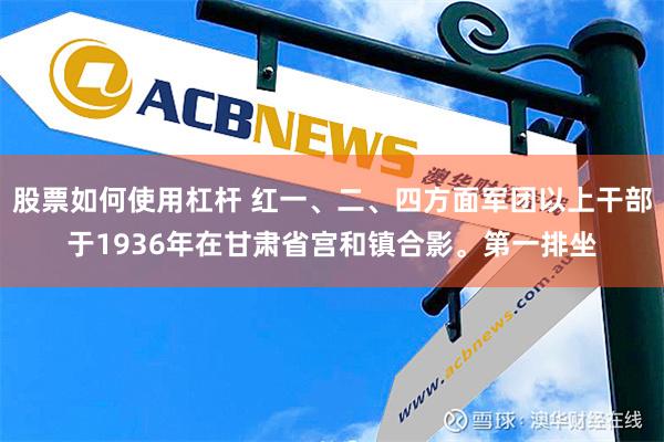 股票如何使用杠杆 红一、二、四方面军团以上干部于1936年在甘肃省宫和镇合影。第一排坐