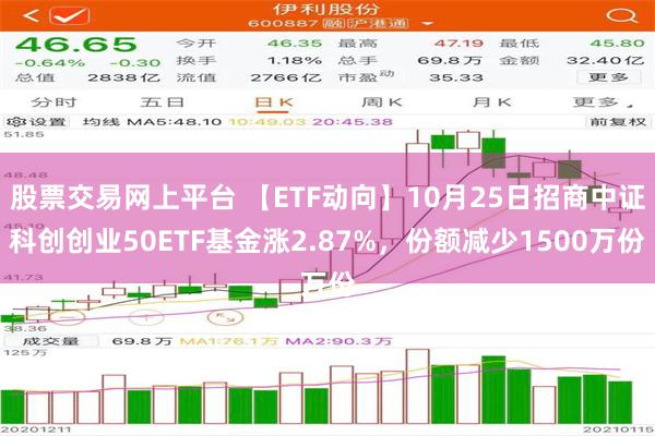 股票交易网上平台 【ETF动向】10月25日招商中证科创创业50ETF基金涨2.87%，份额减少1500万份