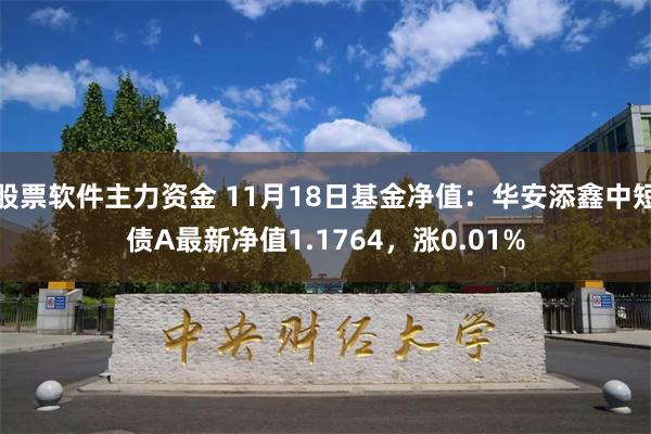 股票软件主力资金 11月18日基金净值：华安添鑫中短债A最新净值1.1764，涨0.01%