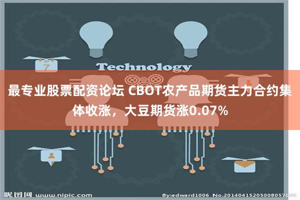 最专业股票配资论坛 CBOT农产品期货主力合约集体收涨，大豆期货涨0.07%