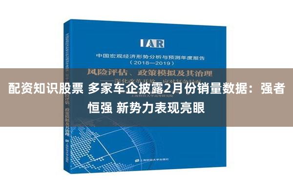 配资知识股票 多家车企披露2月份销量数据：强者恒强 新势力表现亮眼